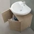 Ante aperte Mobile sotto lavabo universale 70 cm rovere dolomite con 2 ante Desya