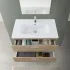 Cassetti aperti Mobile bagno sospeso 80 cm rovere dolomite con 2 cassettoni soft-close Desya