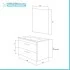 Scheda tecnica Mobile bagno sospeso 80 cm rovere dolomite con 2 cassettoni soft-close Desya