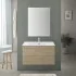 Mobile bagno sospeso 80 cm rovere dolomite con 2 cassettoni soft-close Desya
