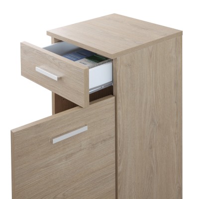 Base multiuso 35x34 cm rovere dolomite con anta reversibile e cassetto Desya