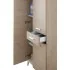 Ante aperte Colonna bagno dappoggio H 153,5 cm rovere dolomite con 2 ante e cassetto Desya