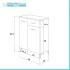 Scheda tecnica Base multiuso 60x34 cm rovere dolomite con 2 ante e cassetto scorrevole Desya