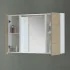 Ante aperte Specchio contenitore 91x61 cm rovere dolomite con pensili laterali e LED Desya