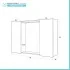Scheda tecnica Specchio contenitore 91x61 cm rovere dolomite con pensili laterali e LED Desya