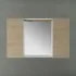 Specchio contenitore 91x61 cm rovere dolomite con pensili laterali e LED Desya