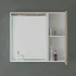 Anta aperta Specchio contenitore LED 91x61 cm rovere dolomite con pensili laterali Desya