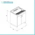 Scheda tecnica Mobile lavatoio 60x50 cm bianco in kit di montaggio con vasca e asse Ikaro