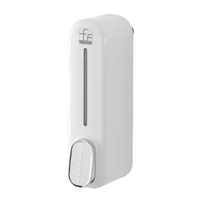 Dispenser sapone liquido a muro bianco da 350 ml con fissaggi inclusi