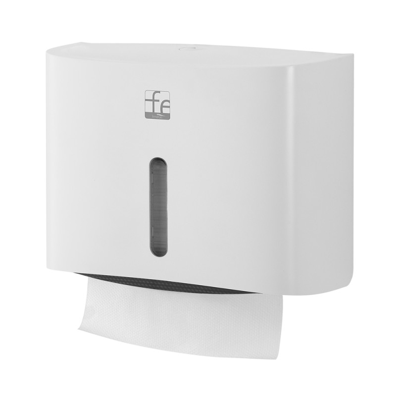 Distributore di salviette max 200 pz per carta piegata a Z in ABS bianco Distributore di salviette max 200 pz per carta piegata a Z in ABS bianco