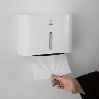 Erogazione Distributore di salviette max 200 pz per carta piegata a Z in ABS bianco