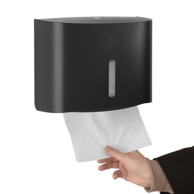 Erogazione Distributore di salviette max 200 pz per carta piegata a Z in ABS nero