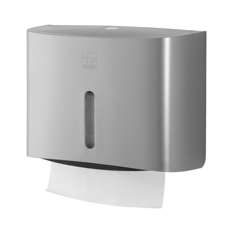 Distributore di salviette max 200 pz per carta piegata a Z in ABS grigio Distributore di salviette max 200 pz per carta piegata a Z in ABS grigio