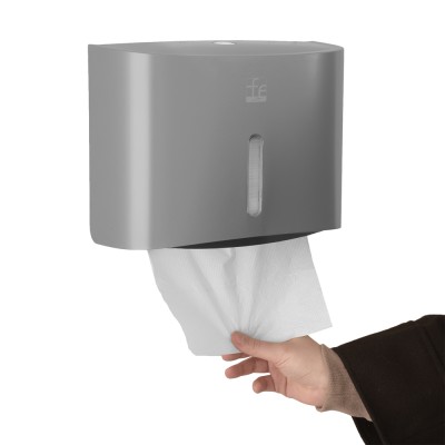 Erogazione Distributore di salviette max 200 pz per carta piegata a Z in ABS grigio