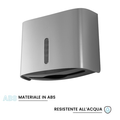 Caratteristiche Distributore di salviette max 200 pz per carta piegata a Z in ABS grigio