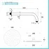 Scheda Tecnica Set doccia con miscelatore Erika nero opaco braccio e soffione 30 cm