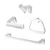 Set accessori bagno da muro 4 pezzi in acciaio cromo Fusion
