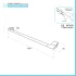 Scheda tecnica Set accessori bagno da muro 4 pezzi in acciaio cromo Fusion