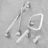 Set completo Set accessori bagno da muro 4 pezzi in acciaio cromo Fusion