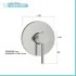 scheda tecnica miscelatore doccia incasso in acciaio inox color nichel spazzolato York