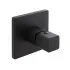 Miscelatore doccia ad incasso in ottone color nero opaco completo di corpo a muro Lotus