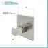scheda tecnica miscelatore doccia ad incasso in ottone color nichel spazzolato completo di corpo a muro Lotus