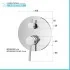 scheda tecnica miscelatore York con braccio 35 e soffione 20 cromo
