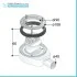 Scheda tecnica Piletta sifonata in PP bianco per piatto doccia con foro D. 90  cm