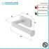 scheda tecnica Set 4pz porta rotolo in acciaio bianco Cubik