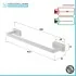 scheda tecnica Set 4pz porta rotolo in acciaio bianco Cubik