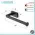 dimensioni Set 4pz con appendino, porta rotolo e 2 porta salviette a muro in acciaio nero Cubik
