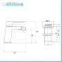 Rubinetto bidet cromato serie Kubo con scarico click clack incluso