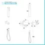 Set miscelatori cromati lavabo bidet e vasca con kit doccia Kubo