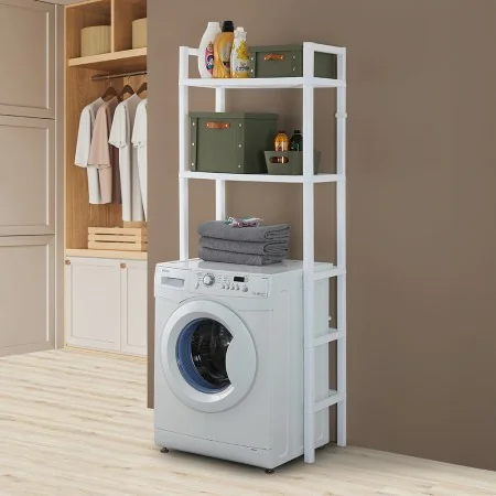 Scaffale Sopra Lavatrice - 3 Ripiani Regolabili - Organizzatore Per Bagno E Lavanderia - Foto 5