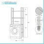 Scheda tecnica Scaffale sopra lavatrice in plastica bianco con 2 ripiani in kit di montaggio