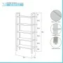 Scheda tecnica Scaffale multiuso in plastica bianco effetto legno con 5 ripiani e in kit da montaggio