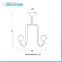 scheda tecnica Appendino con doppio gancio in acciaio cromato e pomelli bianchi