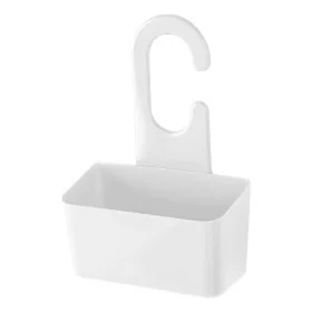 Portaoggetti doccia bianco in PVC gancio e fori di scolo per l'acqua
