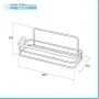 scheda Mensola doccia rettangolare in acciaio grigio con tasselli inclusi