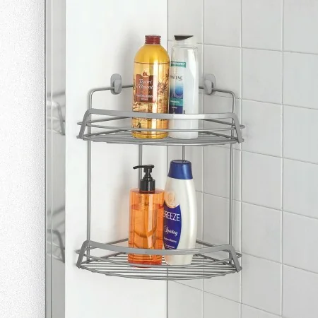 SCAFFALE AD ANGOLO bagno mensola doccia scaffale ad angolo argento telaio in acciaio inox ABS