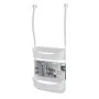 Mensola doccia bianco in PVC con 2 ripiani e ganci inferiori