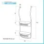 scheda Mensola doccia bianco in PVC con 2 ripiani e ganci inferiori