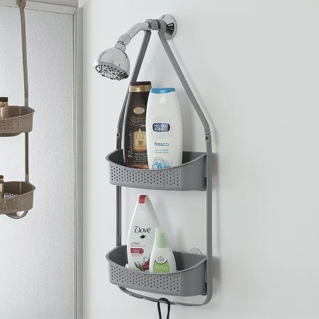 Scaffale Bagno bremermann Grigio 56cm | Portasciugamani 3 Aste 2in1