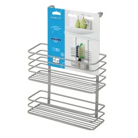 Mensola doccia rettangolare grigio silver per anta o box doccia