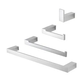 Set accessori bagno da muro 4 pezzi in alluminio grigio Sky