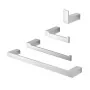 Set accessori bagno da muro 4 pezzi in alluminio grigio Sky