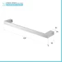 Scheda tecnica Set accessori bagno da muro 4 pezzi in alluminio grigio Sky