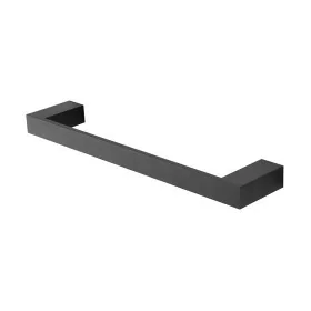 Porta asciugamani diritto da muro L 35 cm in alluminio Nero Sky