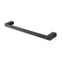 Porta asciugamani diritto da muro L 45 cm in alluminio nero Sky