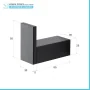Scheda tecnica Set accessori bagno da muro 4 pezzi in alluminio nero Sky